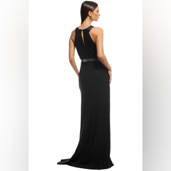 Halston Heritage | Metal Plate Crepe Gown - Picture 2 of 4